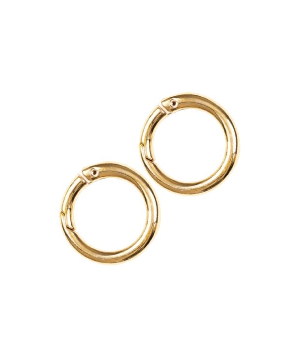 Argola Mosquetão 20mm, Dourado (01 PAR)